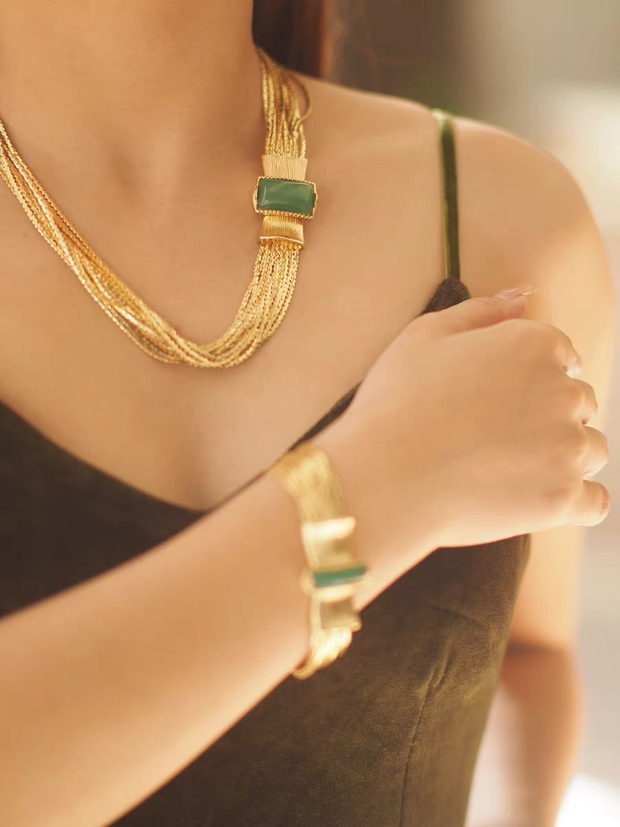 Thea Necklace Set | 24k Gold Plated