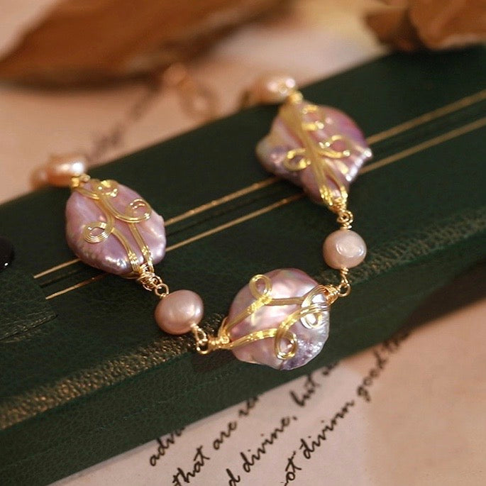 Luciana Pearl Bracelet|18k Gold Plated