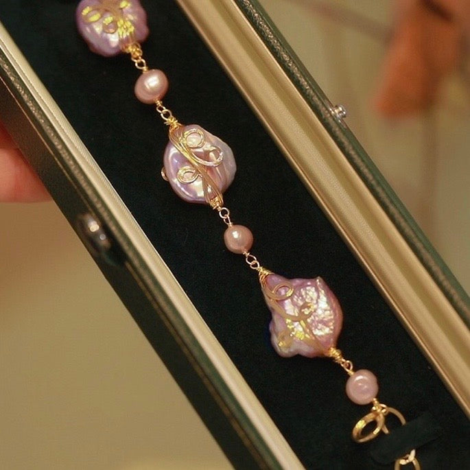 Luciana Pearl Bracelet|18k Gold Plated